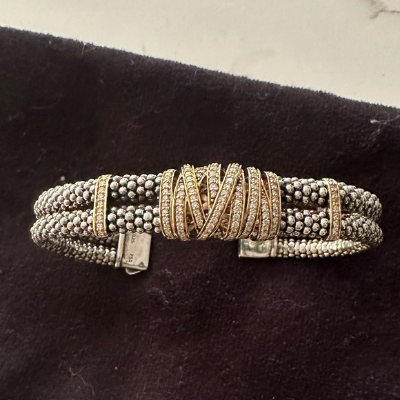 LAGOS Jewelry - Authentic Lagos sterling silver and 18 kt yellow gold bracelet